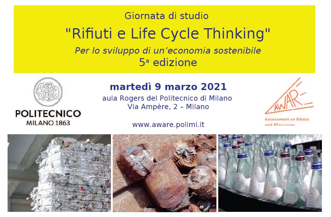 Locandina evento Rifiuti&LifeCycle Thinking