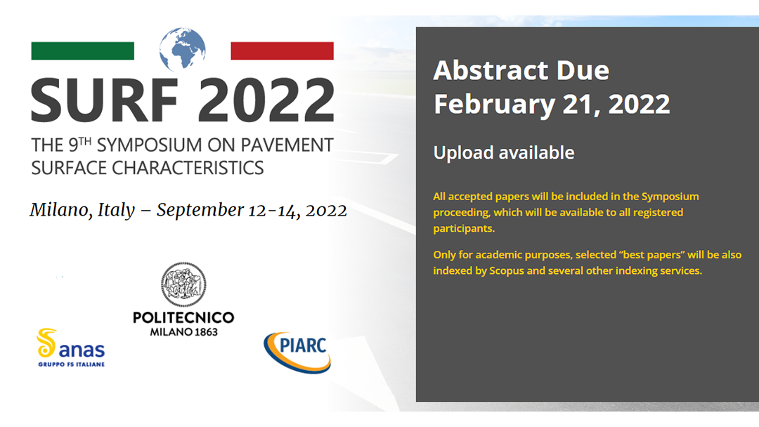 Call for Abstract per SURF2022 due to February 21st, 2022
