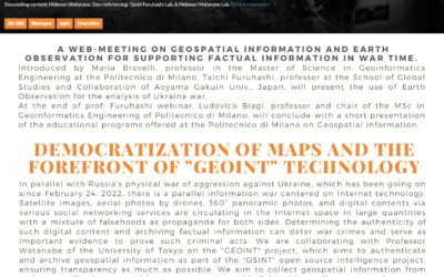 Geospatial information and Earth Observation for supporting factual information in war time