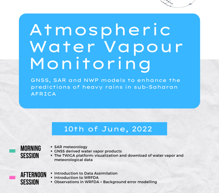 TWIGA-H2020 Seminar: Atmospheric water vapor monitoring