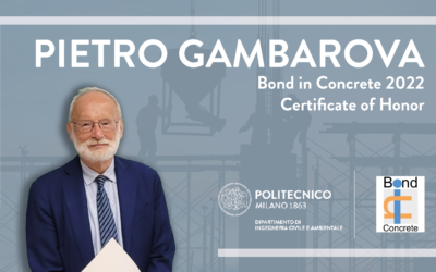 Bond in Concrete 2022 – Pietro Gambarova riceve il ‘Certificate of Honor’