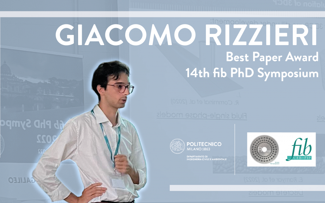Best Paper Award for Giacomo Rizzieri at the PhD Symposium fib in Rome