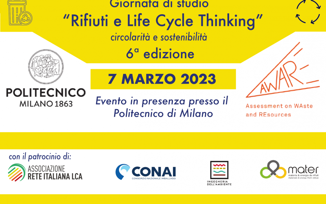 Giornata di Studio “Rifiuti e Life Cycle Thinking”