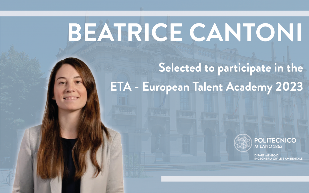 Beatrice Cantoni selezionata per partecipare all’European Talent Academy 2023
