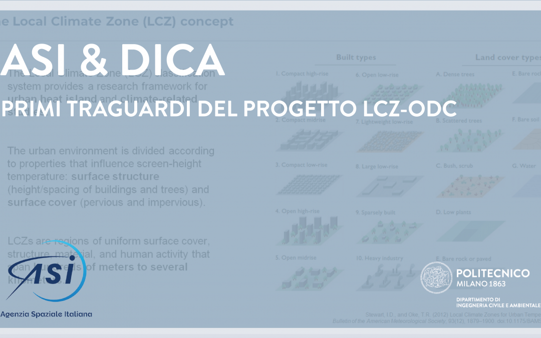 ASI e DICA: al via il progetto LCZ-ODC, una nuova frontiera per l’analisi climatica urbana