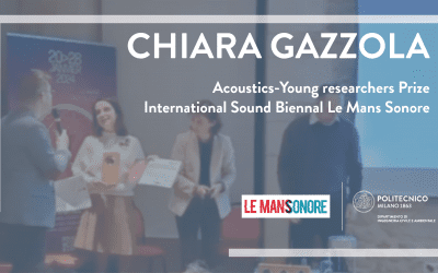 Chiara Gazzola riceve il premio internazionale Acoustics – Young Researchers