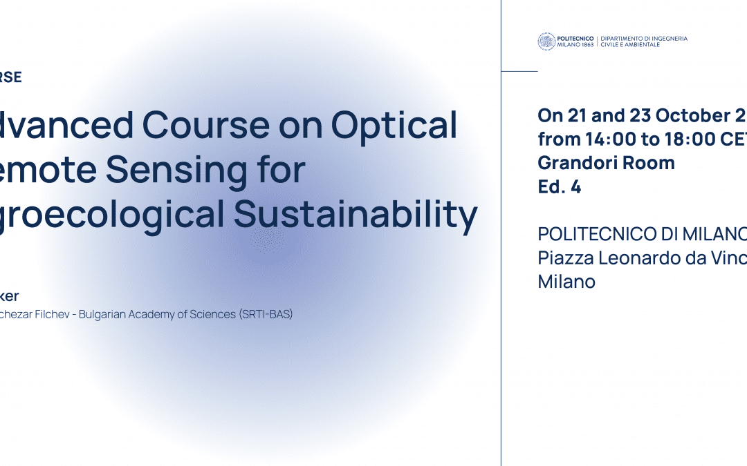 Advanced Course on Optical Remote Sensing for Agroecological Sustainability