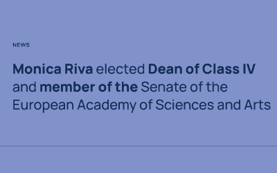 Monica Riva elected Dean of Class IV (Natural Sciences) and member of the Senate of the European Academy of Sciences and Arts