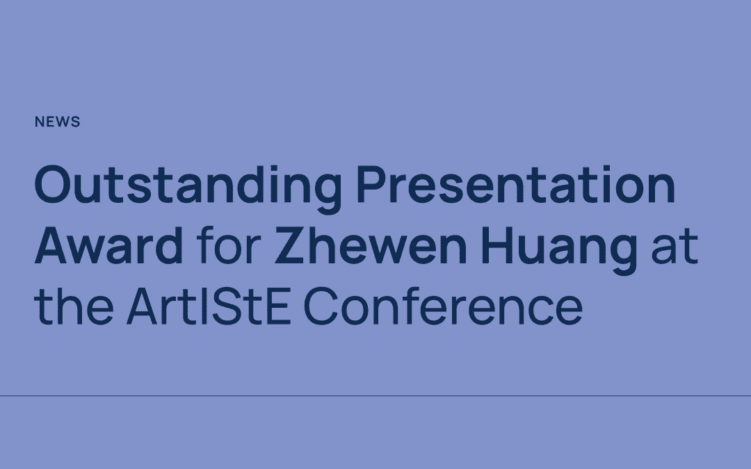 Zhewen Huang receives the Outstanding Presentation Award